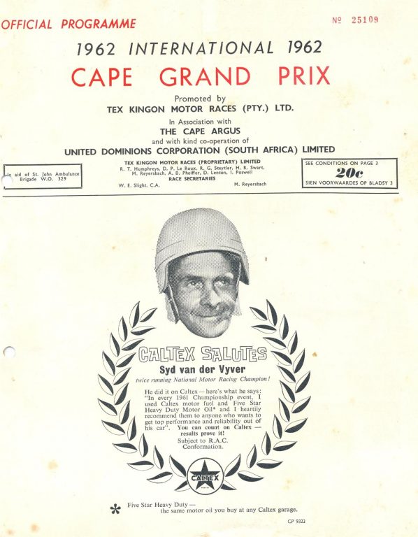 Cape Grand Prix – 1962